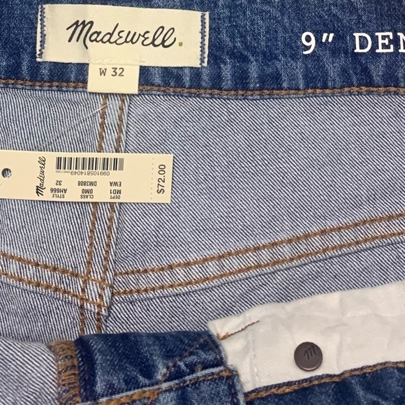 NWT Madewell Mens 9” Denim Shorts In Eastchase Medium Blue Wash - Picture 7 of 9